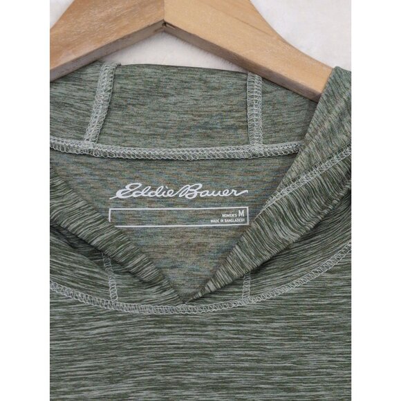 Eddie Bauer Hoodie Women M Green Pullover Pockets Lightweight Polyester Gorpcore - Picture 5 of 7